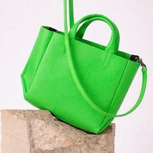 NWT Ampersand As Apostrophe Micro Tote with Leather - Neon Green SOLD OUT